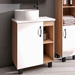 Grossman Мебель для ванной Флай 60 GR-3013 дуб сонома/белая – фотография-6